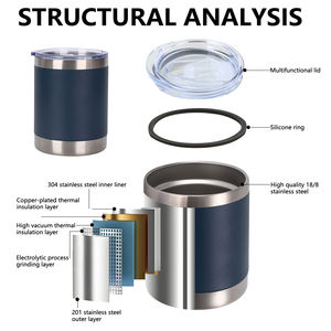 أكواب برتقالية سعة 10 أونصات للطباعة، أكواب منخفضة الدهون مع غطاء، أكواب قهوة صغيرة لطيفة بشعار مخصص لأعياد الميلاد والمهرجانات - Product Image 5