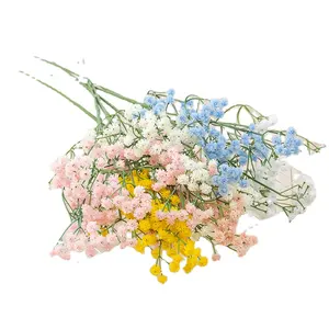 Commercio all'ingrosso 4 forchette di plastica morbida Babysbreath fiore artificiale per la decorazione della disposizione di nozze