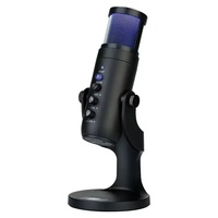 Microphone à condensateur filaire professionnel MU900 Pro avec éclairage RGB, connexion USB, micro cardioïde pour diffusion en direct et enregistrement