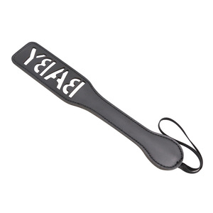 Cuero <span class=keywords><strong>Beat</strong></span> Paddle cuerda negra tallada letras PU raqueta para adultos diversión azotar Paddle mujeres SM productos sexuales - Product Image 5