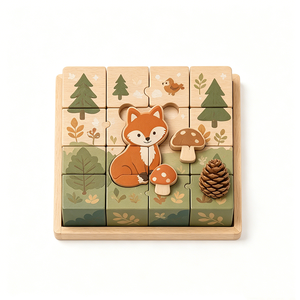 Juguete de madera Montessori personalizado al por mayor de fábrica, rompecabezas de animales con diseño de dibujos animados de Vietnam, juguetes de apilamiento de madera interactivos para niños - Product Image 4