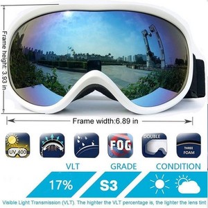 แว่นสกีกันฝ้าสองชั้น ป้องกันรังสียูวี พร้อมโลโก้ ลดราคาพิเศษ - Product Image 2