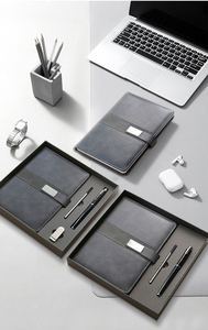 Ensemble cadeau personnalisé avec logo, carnet en PU, stylo, porte-clés, porte-cartes de visite, ensembles cadeaux promotionnels pour entreprises - Product Image 6