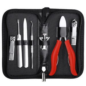 Kit professionnel de correction des ongles incarnés 7 pièces, ensemble de pédicure avec pince à bec d'aigle, repousse-cuticules et lime à ongles - Product Image 2