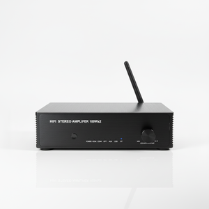 Amplificateur audio stéréo Samtronic, récepteur stéréo mini Hi-Fi 200W double canal, amplificateur de puissance 2.0CH avec HDMI (ARC), optique, coaxial, USB, RCA - Product Image 1
