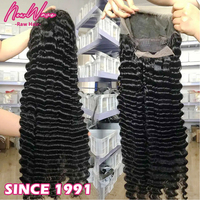 Peluca de Encaje HD Transparente 13x4 para Mujeres Afroamericanas, Ondas Profundas, Pelucas Frontales de Encaje HD 13x6, Pelucas de 40 Pulgadas, Cabello Humano Virgen con Frente de Encaje