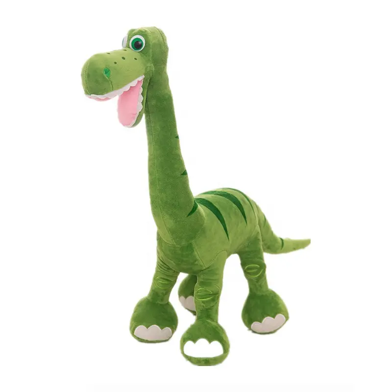 Baby Gift Cartoon Cute Soft Animal Stuffed Green Dinosaur Plush Toy com Long Neck