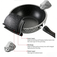 Ensemble de casseroles multi-styles en coffret cadeau |   Pots multi-couches épais antiadhésifs avec couvercle en verre |   Cadeau de mariage, de pendaison de crémaillère ou d'entreprise