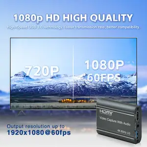 1080P HDMI để USB3.0 Video Trò chơi thẻ chụp 4K60fps HDMI chụp thiết bị cho OBS vlc