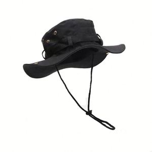 Outdoor <b>Sunscreen</b> Drawstring Bucket Hat Unisex Summer Breathable Fishing Bucket Hat Accept Design Sunproof Bucket Hat - Product Image 3