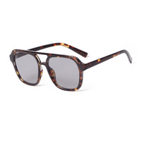 Lunettes de soleil transfrontalières nouvelle génération à double pont et monture intégrale UV400