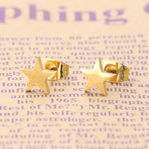 Hoa Tai Hình Ngôi Sao Mạ Vàng 18K Theo Yêu Cầu, Bán Sỉ Giá Rẻ, Đơn Giản, Phong Cách Cổ Điển, Chất Lượng Cao, Dành Cho Nam Và Nữ - Product Image 3