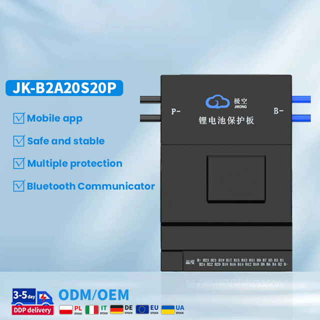 JK Smart BMS Active Balance JK-B2A20S20P /JK-B2A24S20P 100A 200A Metal Core PCB Home Energy Storage Inverter JK BMS