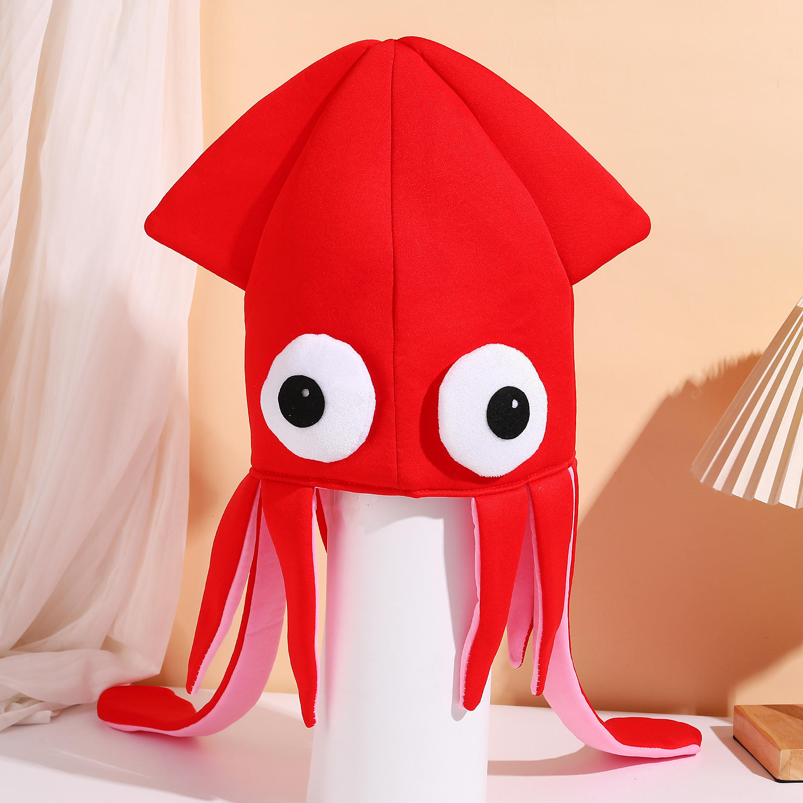 red octopus cap