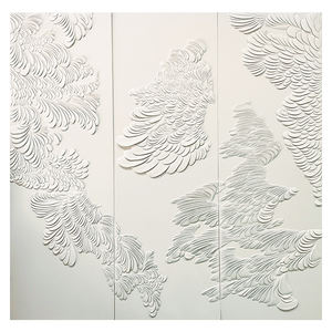 Modern Minimalist klasik deri kumaş sanat asılı boyama üç boyutlu su geçirmez dekoratif tasarım tebrikler - Product Image 1