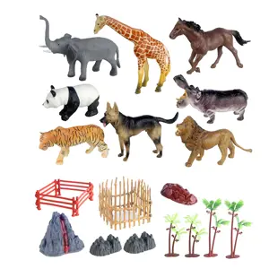 2024 animales de juguete Juguetes de animales de plástico 18 piezas Figuras de animales Juego de juguete