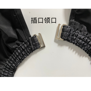 Tablier de coiffeur rose personnalisé avec logo pour salon de coiffure et maquillage, avec boutons-pression - Product Image 6