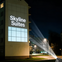 Proyector de Logotipo Personalizado Gratuito con Certificación CEFCC, Luces Publicitarias de 160W LED, Lámpara de Proyección de Pared para Exteriores, IP67 Impermeable, HD y Brillante