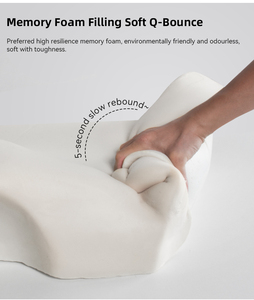 Hình Dạng Tùy Chỉnh Chất Lượng Cao Cao Cấp Ergonomic Cổ Cổ Tử cung Chỉnh Hình Băng Lụa Vải Bộ Nhớ Bọt Giường Gối Cho Ngủ - Product Image 4