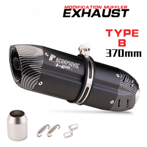 Pour Er6n Sv650 Crf230 Z800 R1 Cb650f <span class=keywords><strong>Cb1000r</strong></span> Cbr250r Usage Général 51mm Moto Escape Moto Silencieux D'échappement Silencieux 370mm - Product Image 5