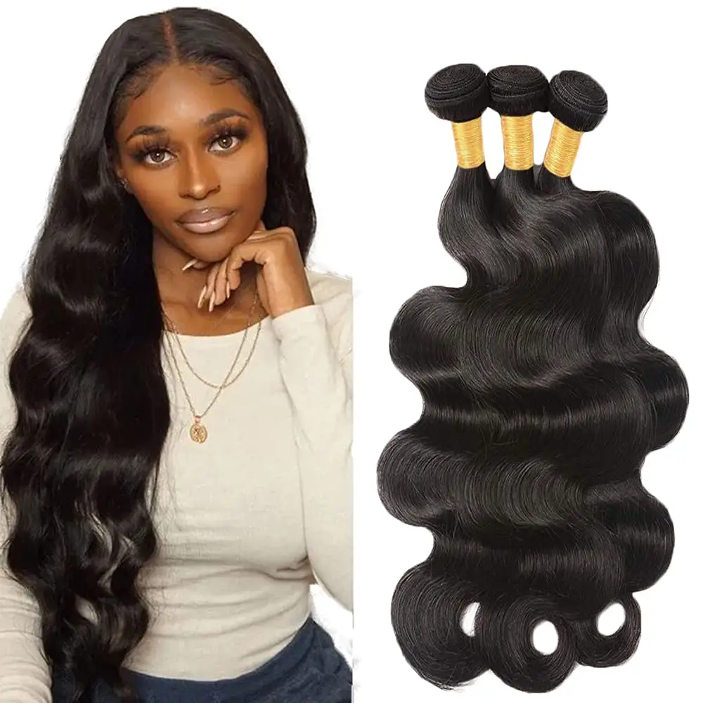 Bán Buôn 30 32 34 36 40 Inch Tóc Nối Bó Thẳng Weave Brazil Trinh Nữ Lớp Biểu Bì Phù Hợp Con Người Remy Tóc Đôi Rút Ra