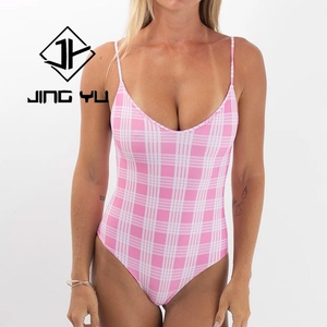 Traje de Baño de una Pieza con Diseño Retro Personalizado, con Lazo Hueco, de Poliéster de Lujo para Mujer - Product Image 3