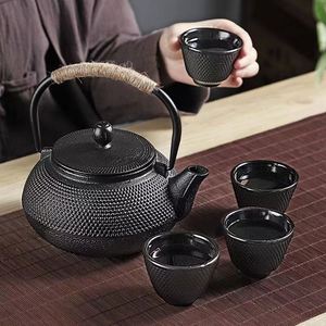 Bouilloire électrique en fonte de style japonais avec filtre, pour faire du thé sur feu de charbon, compatible avec les plaques céramiques. - Product Image 5
