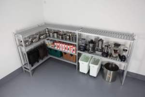 Estantes de almacenamiento de aluminio resistente para unidades estacionarias Necesidad de almacenamiento de supermercado - Product Image 3