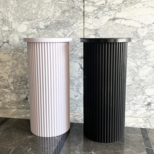 Trang trí đám cưới Nguồn cung cấp trắng vòng hiển thị xi lanh PVC gợn <span class=keywords><strong>plinth</strong></span> là viết tắt của Đảng - Product Image 2