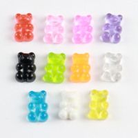 Accessoires en résine DIY très demandés : ours transparent, boîte à papeterie, matériau pour coque de téléphone, garniture pour slime