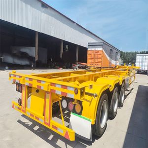 <span class=keywords><strong>Chassis</strong></span> Kontainer Skeleton 20 kaki dan 40 kaki 2-3 As, Dual Combo, Semi Trailer Kontainer dengan Twist Lock - Product Image 4