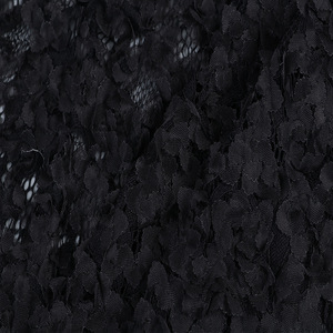 2025 New Ren Vải Cao Cấp Thanh Lịch Màu Đen Fluffy Thêu Thời Trang Của Phụ Nữ Ăn Mặc Ren Vải - Product Image 3