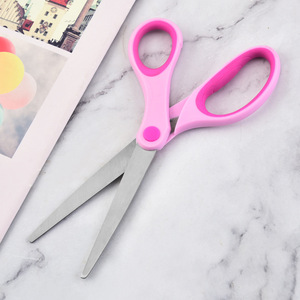 Pink Stainless Steel Scissors Straight Head Home Office Craft Paper Cutting Student Use - Product Image 4
