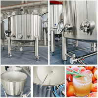 Fermenteur ouvert 200L pour la fabrication de Kombucha, système de brassage de Kombucha, thé, Scoby et sucre, système de Kombucha en acier inoxydable SUS304, réservoir à poignée