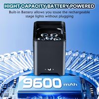Projecteur LED Par Slim à Batterie IP33 Ra90 CRI 6x18W RGBWA+UV 6-en-1 avec Contrôle DMX Sans Fil et Application WiFi pour Éclairage d'Ambiance de Mariage