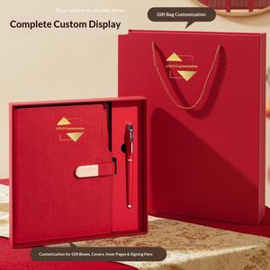 Ensemble cadeau d'affaires de luxe promotionnel avec carnet à couverture en PU, tasse isotherme, stylo et parapluie personnalisables - Product Image 3