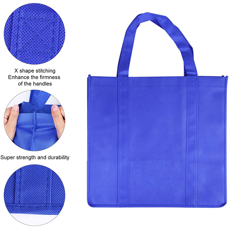 Wholesale heavy duty shopping carry reusable non woven bag for supermarket