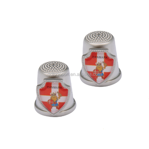 Hot Sales Denmark Custom Epoxy Decorations Metal Thimble Souvenirs Handcrafted Metal Crafts Gift Ideas