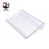 Porte-étiquette transparent en PVC moderne et portable avec clip pour système d'affichage de produits de vente au détail sur panneaux à lattes et grilles
