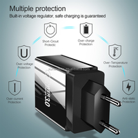 Chargeur mural multi-ports QC3.0 à charge rapide avec 4 ports USB et prises EU/US/UK pour appareils photo et écouteurs 14/13/12, ignifuge