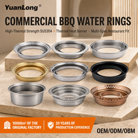 Bac à eau commercial pour barbecue au charbon de bois, plateau d'évacuation des fumées et de récupération des graisses pour barbecue coréen à tirage vers le bas