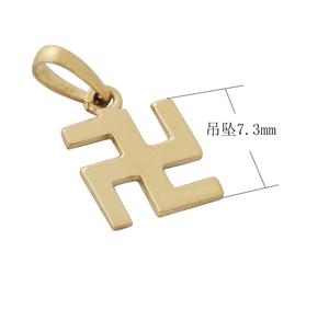 14K decorazione indù dio simbolo buddista svastica ciondolo spirituale buona fortuna collana regalo per gli uomini delle donne - Product Image 6