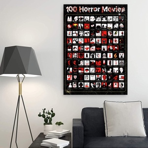 Pósteres de películas de terror, arte de pared, pinturas decorativas y carteles de películas raspables, títulos 100 para parejas, <span class=keywords><strong>agente</strong></span> proveedor 1688 - Product Image 1