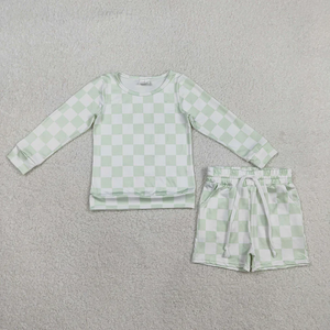 Ensembles de vêtements d'été assortis pour garçons avec broderies à rayures, tenues pour frères - Product Image 6