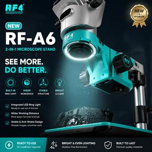 Innovativo Supporto per Microscopio RF4 <span class=keywords><strong>A6</strong></span> 2-in-1 con Design Anti-vibrazione, Luci LED Integrate, Distanza di Lavoro Estesa, Supporto in Metallo per Telefono <span class=keywords><strong>Cellulare</strong></span> - Product Image 2