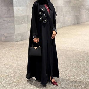 Oem/Odm New Open Muslim Breathable Dubai Design <strong>Model</strong> Patchwork Elegant Cardigan <strong>Abaya</strong> - Product Image 1