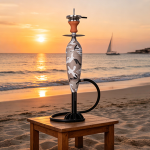 Chicha Camouflage 60CM avec accessoires, Ensemble de luxe pour fumer, Vente directe usine, Bleu Jaune Blanc, Chicha Russe - Product Image 3