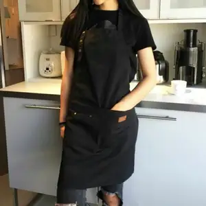 2021新品批发定制印花女服务员咖啡师围裙烹饪厂厨师便宜厨房围裙