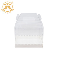 Tiramisu Boîte Emballage Transparent Portable Pop 3 4 5 6 Pouces Boîte À Gâteau Alimentaire Boîte En Plastique Transparent Avec Fenêtre