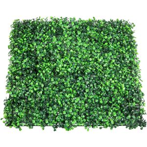 DB Wholesale UV 24pcs panneaux muraux de haie de buis artificiels 20 \ "X 20 \" 4 cm panneau de plante artificielle de mur de toile de fond d'herbe verte - Product Image 1